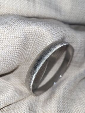 Vintage MONET Bangle Bracelet Textured Silver Tone Signed Diameter 7.5 Inches